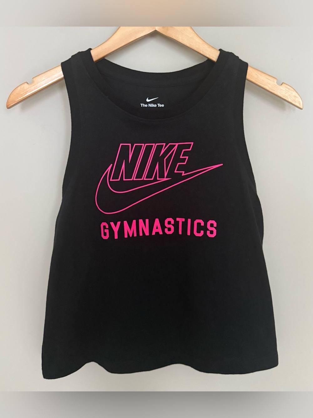 Nike Swoosh Women’s White & Black Cropped Gymnastics Tank Set - Size Small - Picture 5 of 7